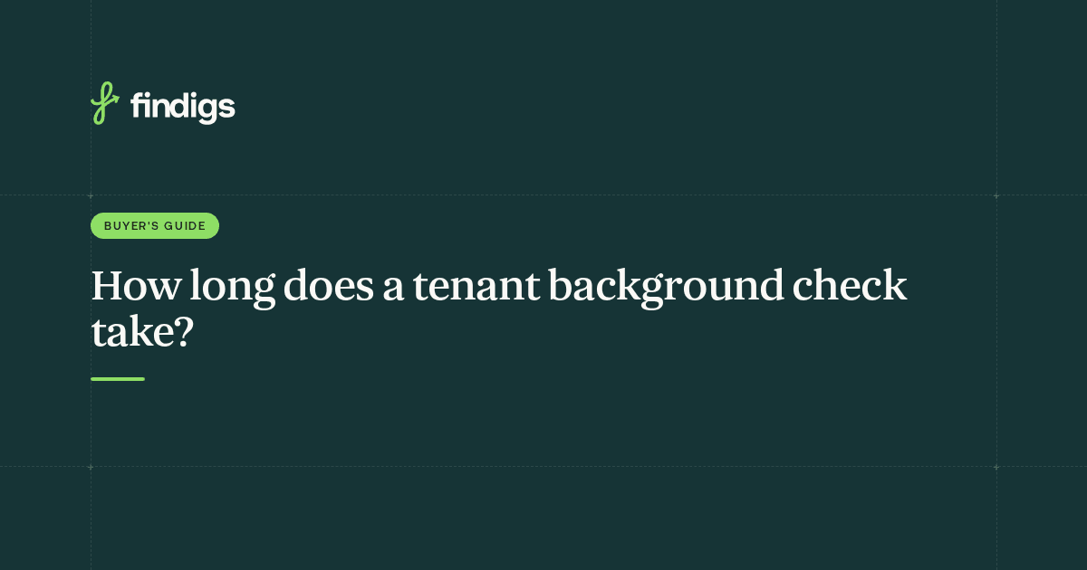 how long does a tenant background check take