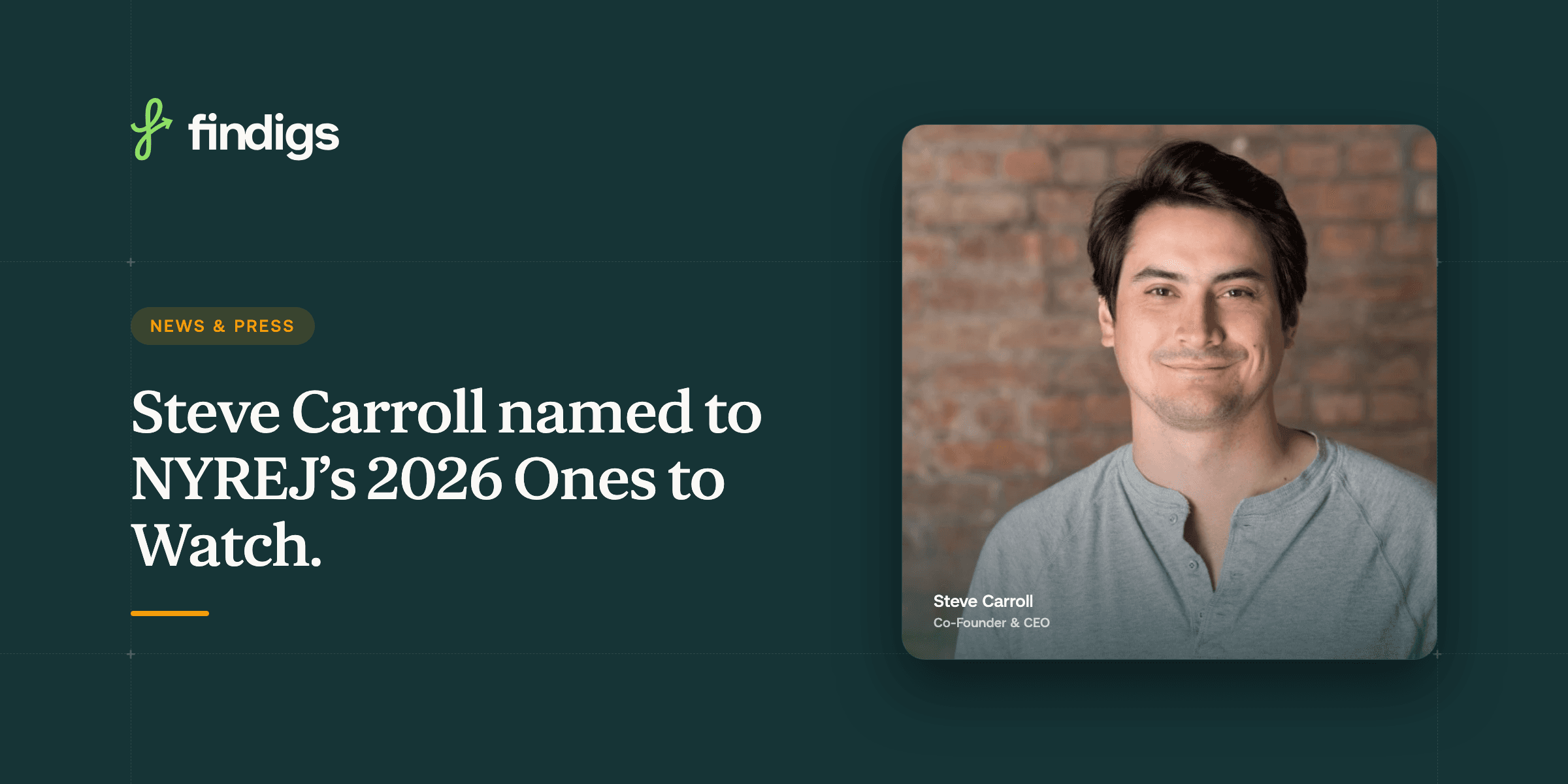 Steve Carroll named to NYREJ's 2026 Ones to Watch